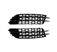 ABS Fog Light Lamp Grille Grill Cover 4G0807681 4G0807682 For A-udi A6 C7 Sedan Standard Bunper Model 2012 2013 2014 2015 Fog Light Grill Cover (Color : Black)