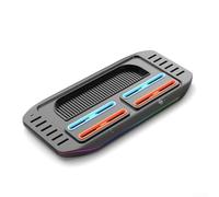 ABS Gaming Charger Base 12 Card Slots LED Indicators | Charges 4 controllers at once, 9 RGB modes, for LED status per slot, fits for joy-con and Pro, Type-C input