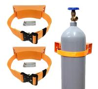 ABS Gas Cylinder Wall Bracket 9 4/9 in Multicolor Pack of 2(Orange 2pcs)
