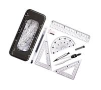ABS Geometry Tools Kits Including Compasses Ruler Protractors for Accurate Technical Drawings and Homework Assignments Portable Student Stationerys Set
