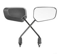 ABS Glass Motorcycle Mirror 360 Degree Rotating for hd ABS Glass(A) | Convex wide angle design, reduces blind spots, clear rear vision, safe for urban commuting, traffic monitoring