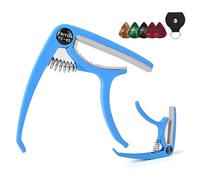 ABS Guitar Capo - One Hand Capo, Universal Accessories for String Instruments, for 6 String Acoustic and Electric Guitar, Bass, Mandolin, Ukulele, Banjo, with Guitar Picks Holder