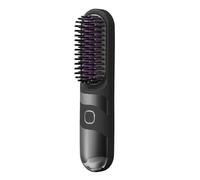 ABS Hair Straightening Brush Ergonomic Handle Safe Use Double Function for Home Styling Women Hair Brush