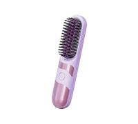 ABS Hair Straightening Brush Ergonomic Handle Safe Use Double Function for Home Styling Women Hair Brush