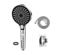 ABS Handheld Shower Head with Triple Sprays Function 130mm Coverage Area Water Filter Systems Bathroom Essential Resistant Shower Head