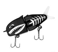 ABS Hard Crankbait 60mm Multi-Section Jointed Design(Black)