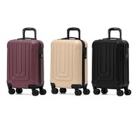 ABS Hard Shell Suitcases, 56x45x25cm 8 Wheel - TSA Lock & USB Port ,Champagne