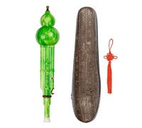 ABS Hulusi In Key Of C Chinese Gourd Cucurbit Flute Green Color Wind Instrument With Hard Carrying Case Professional Hulusi