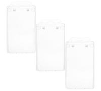 Abs Id Badge Holder 3pcs Waterproof Zip Vertical