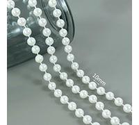 ABS Imitation Pearl Round Beads String Chain Garland Wedding Party Decoration DIY Clothing Accessories Jewelry Making 3meter