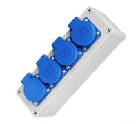 ABS Industrial Power Box 16A 220V IP54 Weatherproof | IP54 rated enclosure, 4x 16A for schuko sockets, outdoor safe, dust for proof, water resistant for industrial use