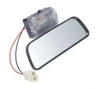 ABS Interior Rearview Mirror Wide Angle Blind Spot(Small) | High definition glass, anti-glare coating, real image , black finish, fit