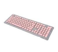 ABS Keycaps 108 Keys, Double Layer Two Color Light Transmission Keycap for Mechanical Keyboard, High and Low Stepped Key Layout with Full Bottom Transparency, Universal Fit for 61 (Pink)