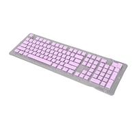 ABS Keycaps 108 Keys, Double Layer Two Color Light Transmission Keycap for Mechanical Keyboard, High and Low Stepped Key Layout with Full Bottom Transparency, Universal Fit for 61 (Purple)