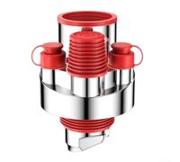 ABS Kitchen Drain Manifold with 3 Outlet Ports and Self Closing Magnetic Seal to Prevent Insect and Sewer Gas Entry