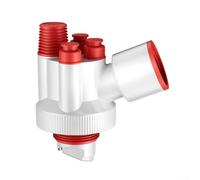 ABS Kitchen Sink Drain Pipe 5 Way Water Splitter Dual Seal Anti Smell Valve Multi-Purpose Drainage Collector Fits 50 75mm Pipes for Dishwasher Washer