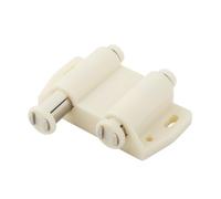 ABS Magnetic Cabinet Door Catch with Screws 2pc for Doors | Beige Finish, Discreet Low Profile Design, Keeps Doors Securely Closed in Workshop Utility Closets
