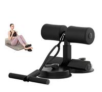 abs master sit up bar,sit ups foot holder with Elastic 2 Suction Cups and Pull Rope Portable Sit Up Assistant Device for Home Workout (black)