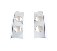 ABS Matte Black Car Rear Bumper Tail Light Cover Trim Tail Lamp Frame Compatible For Hummer H3 2005 2006 2007 2008 2009 Car Accessories(Glossy silver-A)