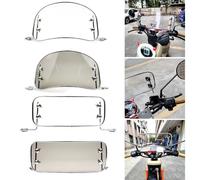ABS Motorcycle Windscreen Wind Deflector Screen Windshield Designed To Shield Rider From Wind And Mud(Long smoked)