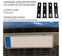 ABS Motorcycles Car Front Rear License Plate Bracket Rack None Drill Needed for Installation Universally Application Car Front License Plate Frame