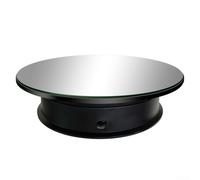 ABS Motorized Turntable Stand 205mm Black White(Black Glossy)
