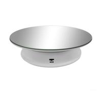 ABS Motorized Turntable Stand 205mm Black White(White Glossy)