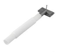 ABS Overflow Pipe for Kitchen Sink and Bathroom Washbasin - Adjustable Height Sink Overflow Drainer with Square 77.5 x 41 mm Interface, White/Gray