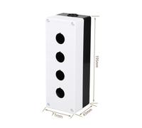 ABS Plastic 22mm Emergency Stop Push Button Box for Electrical Equipment Multiple Hole Options Available 1-4 Holes IP65 Rated Outdoor Use (4-Hole)