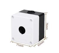 ABS Plastic 22mm Emergency Stop Push Button Box for Electrical Equipment Multiple Hole Options Available 1-4 Holes IP65 Rated Outdoor Use (1-Hole)