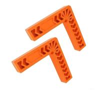 ABS Plastic 90 Degree Square Ruler Set with 45/22.5 Degree Markings, Right Angle Positioning Tool for Woodworking Clamping, Multi-Size Layout Gauge (3/4/6 Inch)(2pcs set)