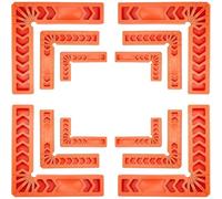 ABS Plastic 90 Degree Square Ruler Set with 45/22.5 Degree Markings, Right Angle Positioning Tool for Woodworking Clamping, Multi-Size Layout Gauge (3/4/6 Inch)(12pcs set)