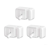 ABS Plastic Cable Clips 3pcs Self-Stick Cord Manager(White) | Strong double-faced , fits smooth surfaces like wood glass metal, keeps 3 cables neat, ABS for durable material