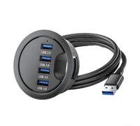 ABS Plastic Cable Hole Cover 4 Port USB 3.0