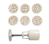 ABS Plastic Chinese New Year Pastry Mildew Plaque Moon Cake Mold 6 Pcs