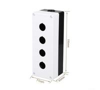 ABS Plastic Control Station Box 1-Hole 22mm Mount Rainproof(4-hole) | Pre-drilled 22mm hole, tight sealing ring, easy cable entry, gray finish, industrial control ready
