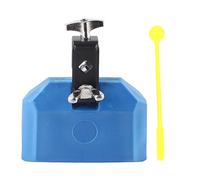 ABS Plastic Cowbell with Drum Stick, Percussion Cowbell Accessory, Quick Release Mount for Drum Stand, Lightweight Durable Cowbell for Baby Education and Drum Lovers (Blue)