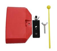 ABS Plastic Cowbell with Drum Stick, Percussion Cowbell Accessory, Quick Release Mount for Drum Stand, Lightweight Durable Cowbell for Baby Education and Drum Lovers (Red)