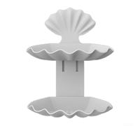 ABS Plastic Double Tier Soap Dish with Raised Edges and Bottom Ventilation for Consistent Drying Performance (Gray A)