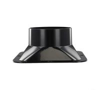ABS Plastic Duct Connector Square Flange 100mm Check Valve Backdraught Shutter for Extractor Fan Kitchen Ventilation System Black(110#)