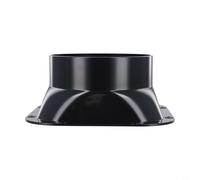 ABS Plastic Duct Connector Square Flange 100mm Check Valve Backdraught Shutter for Extractor Fan Kitchen Ventilation System Black(120#)