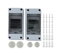 ABS Plastic Fuse Holder Box 3-Module Gray