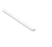 ABS Plastic Half Round Rod, Length 250mm Solid Semicircle Bar, 2 4 5 6 8mm Plastic Rod Material For DIY Building Model Making(6x250mm)