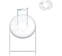 ABS Plastic Hole Cover for Split AC Installations Featuring Two-Part Split Design and Center Cap for Maintenance (F)