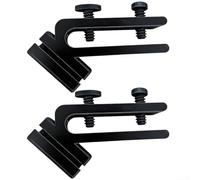 ABS Plastic Hose Clip Holder 14x8cm for Aquarium(Black) | Robust ABS plastic, adjustable screw design, 14x8cm size, 2-pack set, long-term use