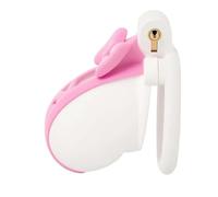 Abs Plastic Male Chastity Device Penis Bondage Cage Cock Lock Adult Sex Toys for Men Game Cheat-Proof Sex Toy Pink One Size
