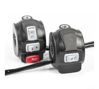 ABS Plastic Rocker Switch 22mm For E-Bike Handlebar(left+right kit) | Fits 22mm holes, controls headlights, turns, for horn; pure copper core ensures stable signal transmission