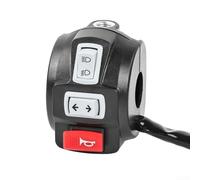 ABS Plastic Rocker Switch 22mm For E-Bike Handlebar(left turn signal) | Fits 22mm holes, controls headlights, turns, for horn; pure copper core ensures stable signal transmission