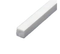 ABS Plastic Round Bar Rods, Pack Of 8 ABS White Square Rods, 1-6mm x 250/500mm(4x250mm)