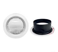 ABS Plastic Round Ventilation Grille With Straight Louver Design Compatible With Standard Round Duct Connections(200mm)